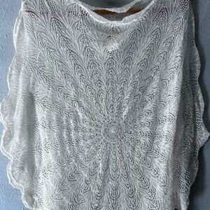 Anthropologie White Crochet Blouse